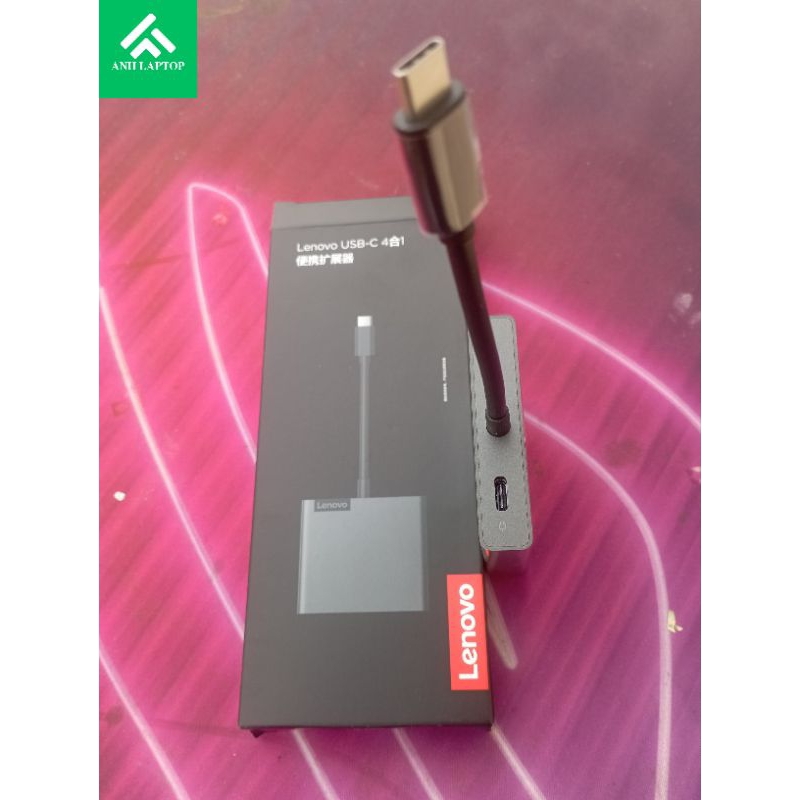 Hub LENOVO 4in1 TypeC to PD 65W, HDMI, USB 3.0, VGA. Chính hãng LENOVO, bảo hành 6 tháng