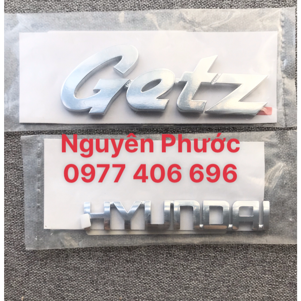 Lô gô chữ Huyndai & Getz / Hàng xịn chính hãng