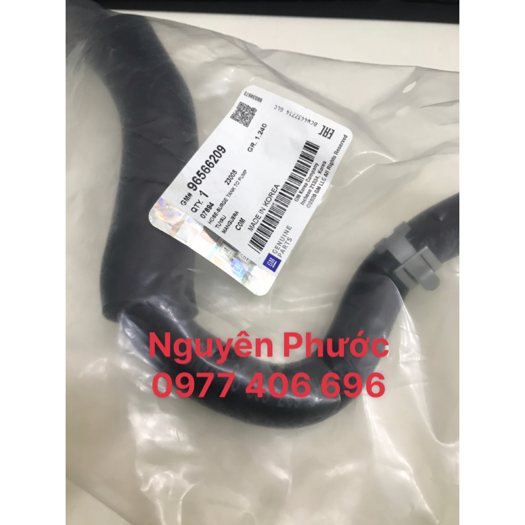 Ống nước từ bình nước phụ đến van chia MATIZ 1, MATIZ 2 / Hàng xịn GM chính hãng 96566209