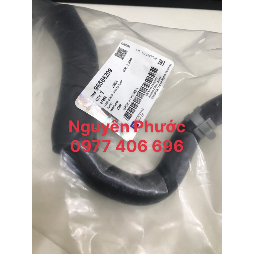 Ống nước từ bình nước phụ đến van chia MATIZ 1, MATIZ 2 / Hàng xịn GM chính hãng 96566209