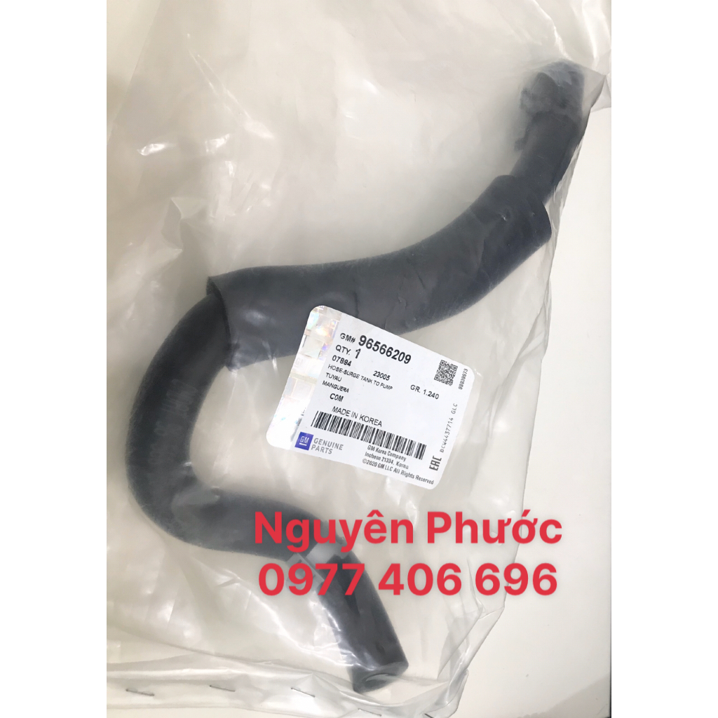 Ống nước từ bình nước phụ đến van chia MATIZ 1, MATIZ 2 / Hàng xịn GM chính hãng 96566209