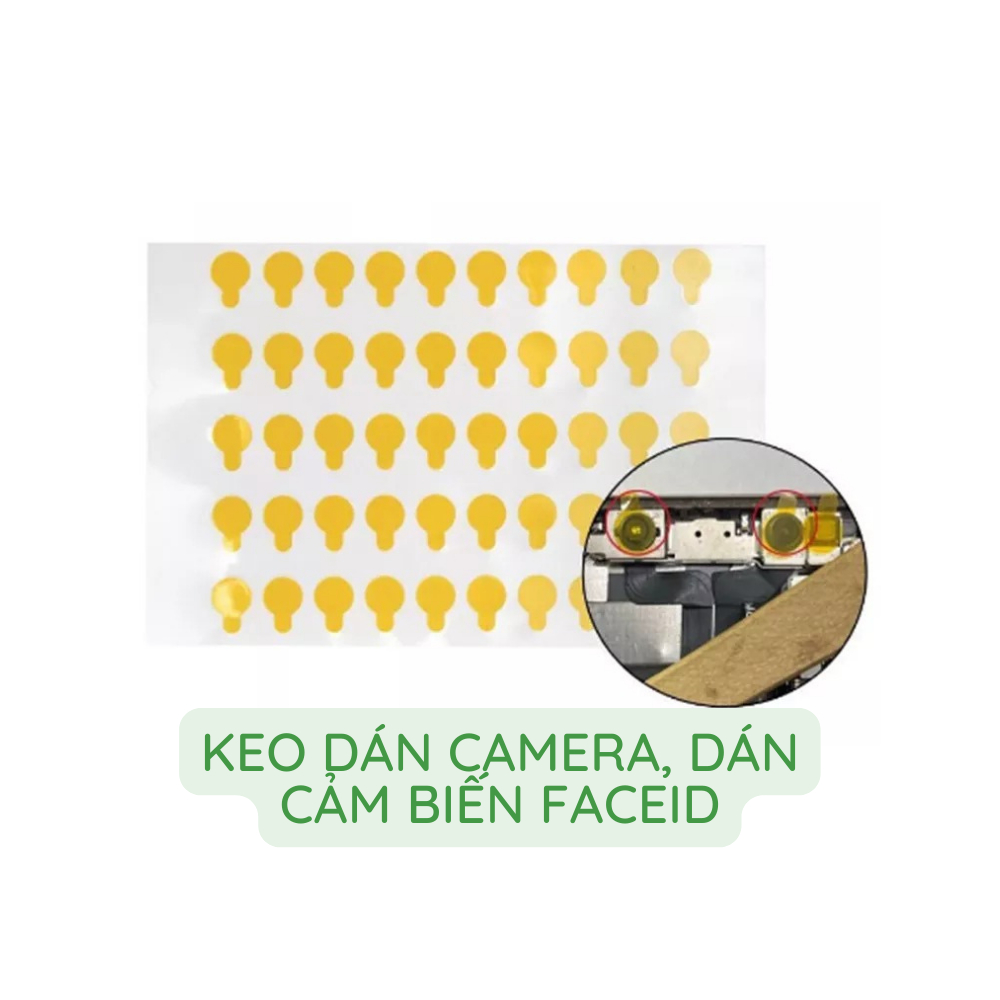 [1 cái nhỏ] Keo dán bảo vệ Camera trước, bảo vệ cảm biến FaceID khi tháo IP sửa chữa, thay pin