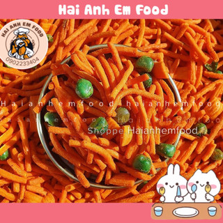 500g bim bim tăm đậu hà lan, snack que bim tăm thái, bim tăm đậu mix đậu hà lan