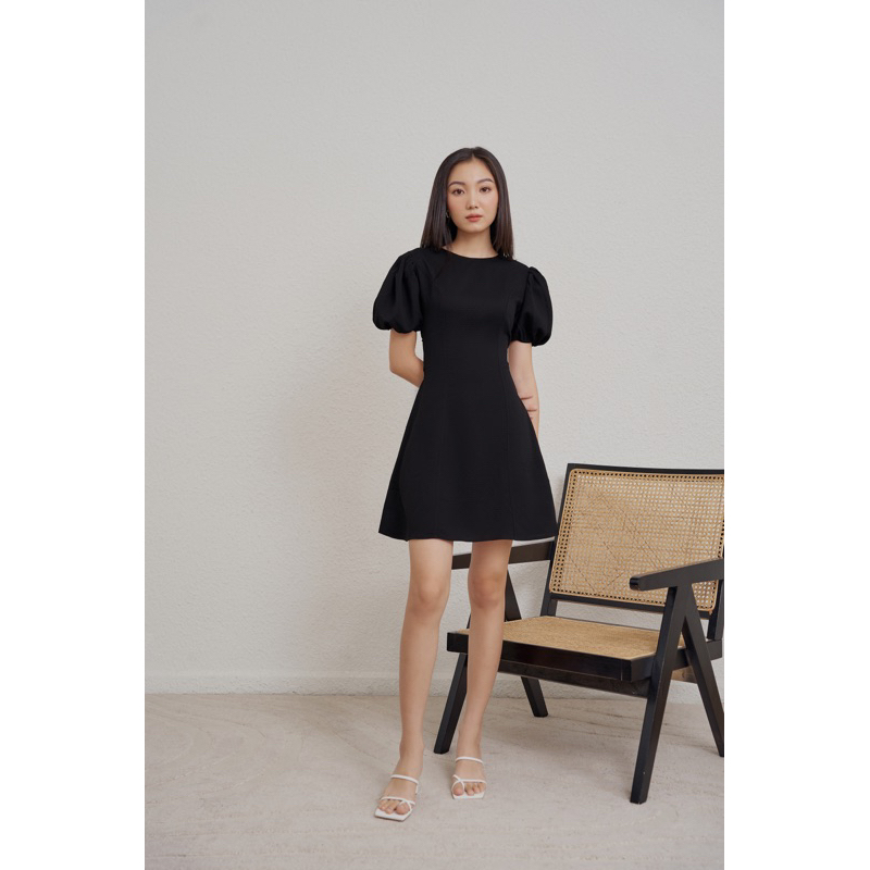 Váy hở lưng cột nơ - Váy đen ngắn 2 lớp - SENORITA DRESS - SOLID