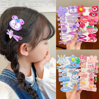 KT05 Set kẹp, cột tóc 14 chi tiết cho bé gái hình hoạt hình cute xinh xắn hot 2023