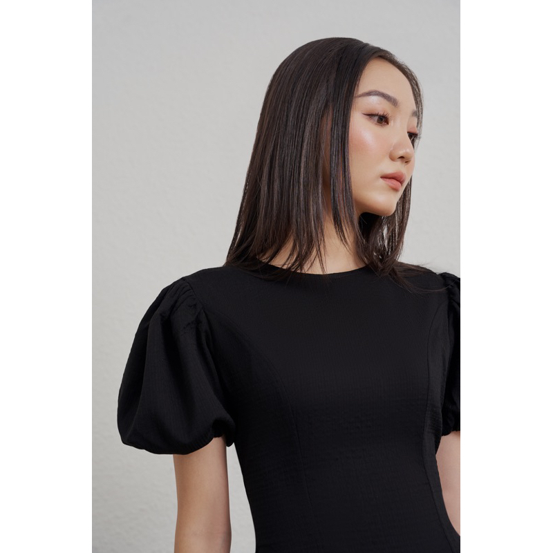 Váy hở lưng cột nơ - Váy đen ngắn 2 lớp - SENORITA DRESS - SOLID