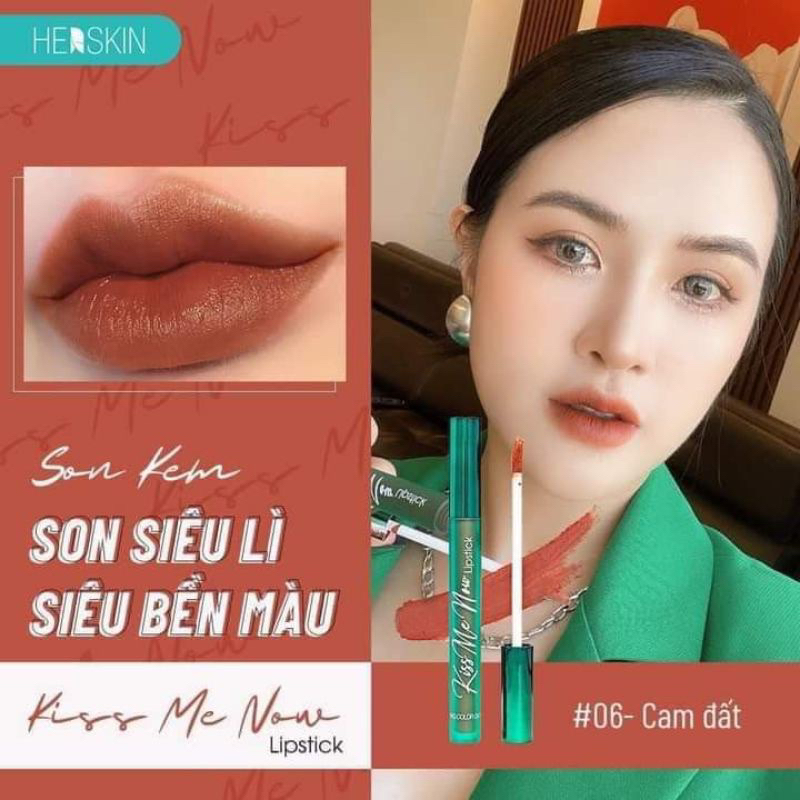 Son kem lì Kiss Me Now công nghệ Hàn Quốc lâu trôi mềm mịn mướt môi