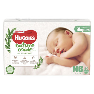 Bỉm tã dán Huggies Platinum Nature Made size Newborn 60 miếng