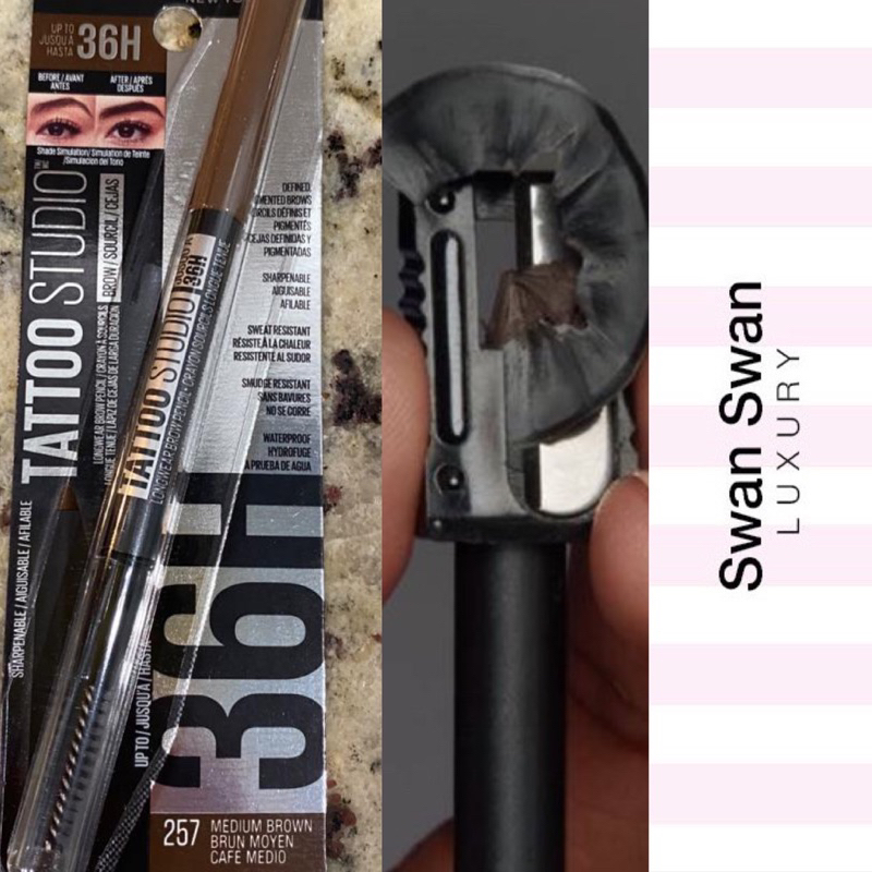 Chì Kẻ Mày Maybelline Brow Studio Nâu Thời Trang