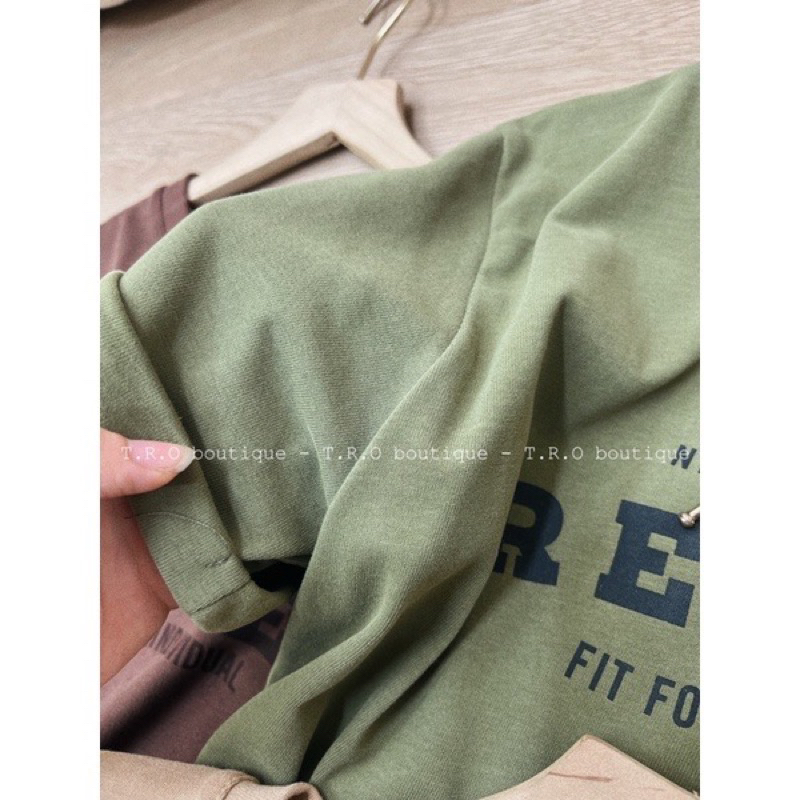 Pass áo phông render màu xanh rêu hàng qc