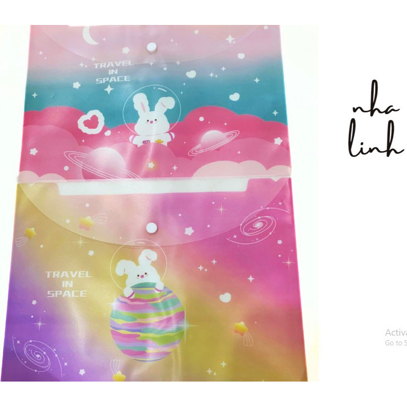 Bìa nút A4 hình gấu trong ,màu siêu xinh dễ thương cho bé