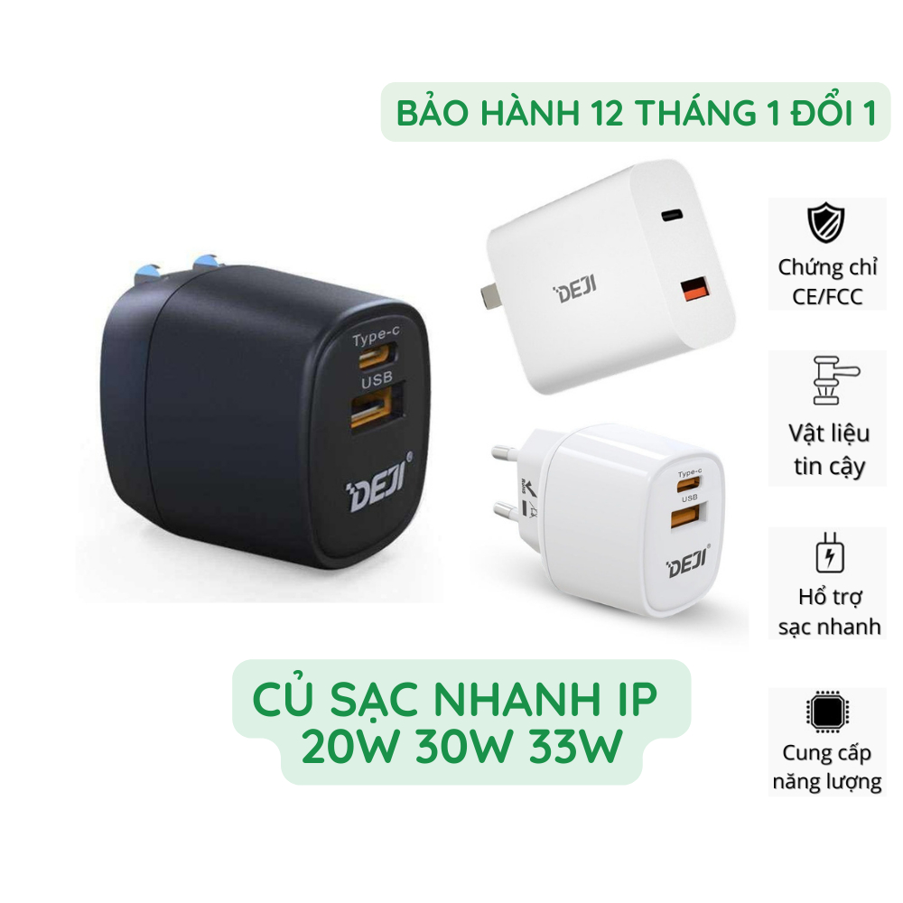 Củ sạc nhanh cao cấp Deji cho IP 20W 30W 33W cao cấp