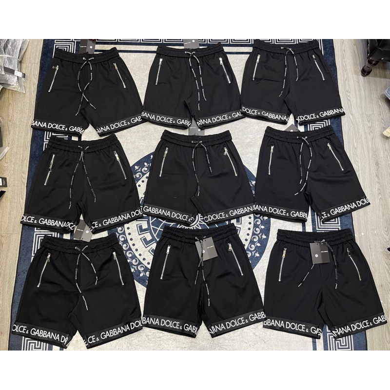 Quần Short Nam DG, SaintLaurent YSL Viền Sọc Nhũ Cao cấp