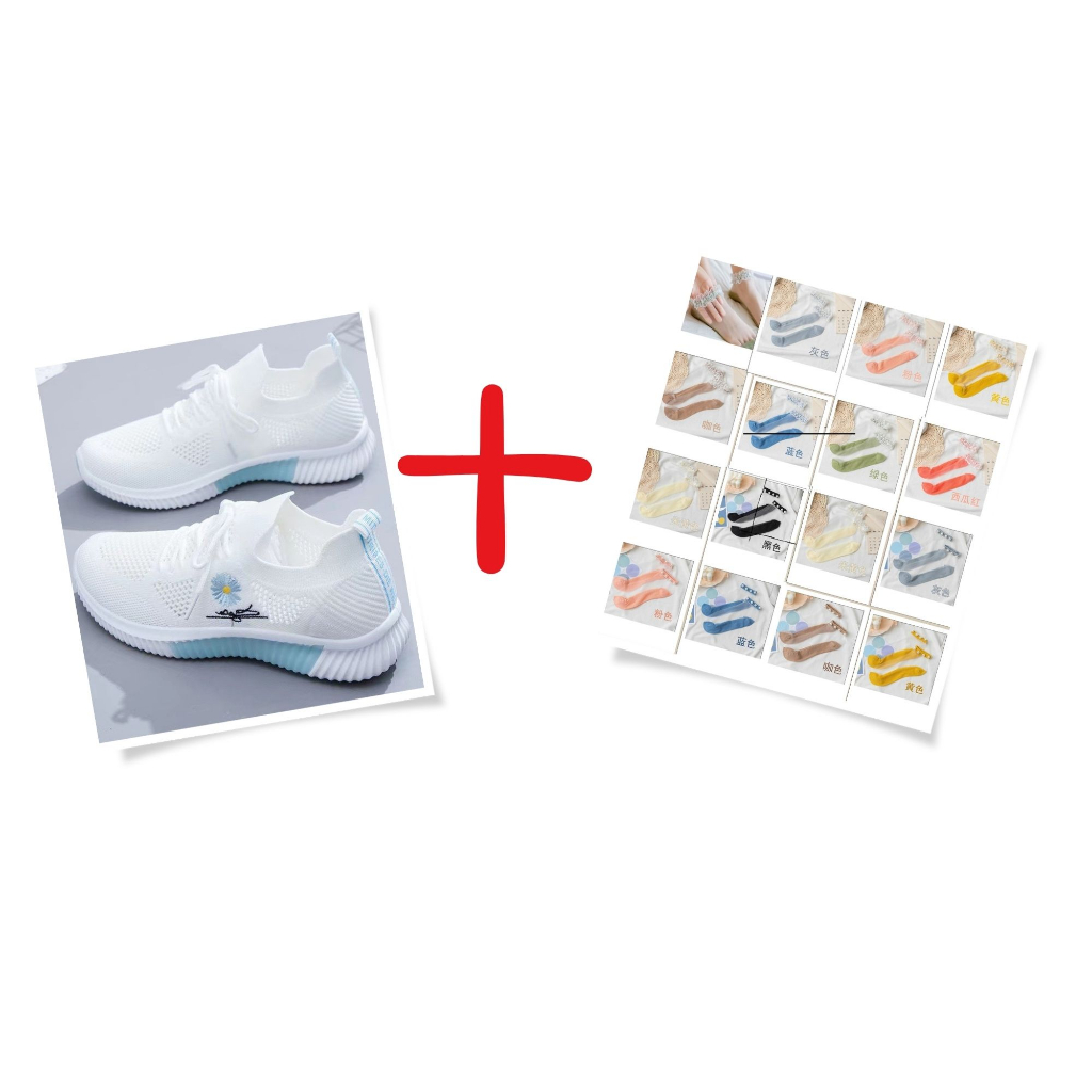 Giày Thể thao  Họa tiết Hoa Cúc Đơn Giản