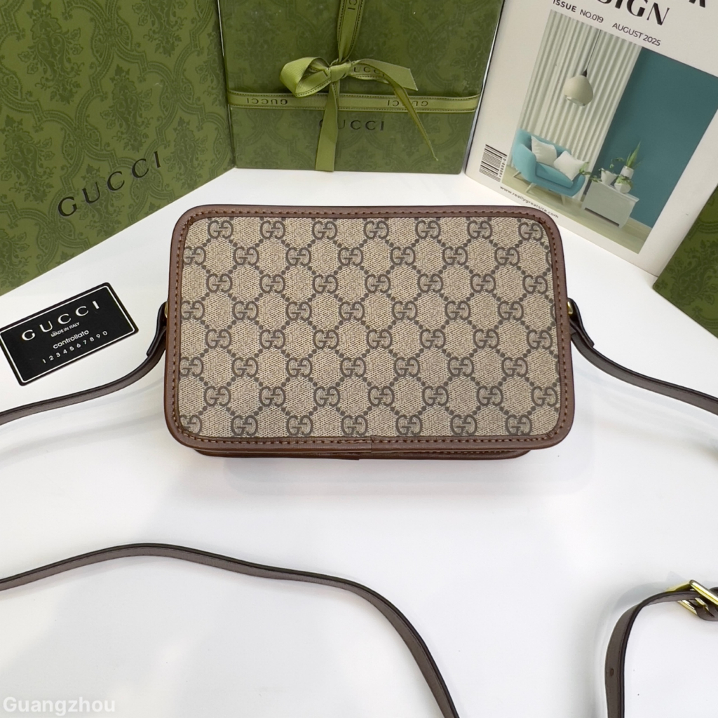 Túi hộp đeo chéo Gucci 1 khóa họa tiết monogram tag da 22.5x14x7cm fullbox bill thẻ LA on web
