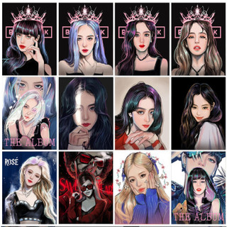 {Hot trend Mới }Tranh đính đá hình nhóm nhạc Blackpink KPOP Basis 5D treo tường trang trí nội thất,phòng ngủ, văn phòng