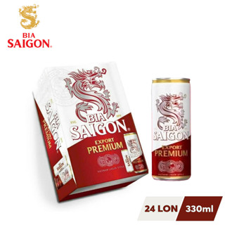 THÙNG 24 LON BIA SÀI GÒN EXPORT PREMIUM SABECO 330ML