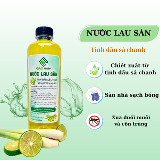 Nước lau nhà tinh dầu sả chanh nguyên chất đuổi muỗi, diệt côn trùng 1 lít - Bảo Hân