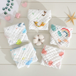 set 5 khăn sữa sợi tre nhăn dầy 6 lớp
