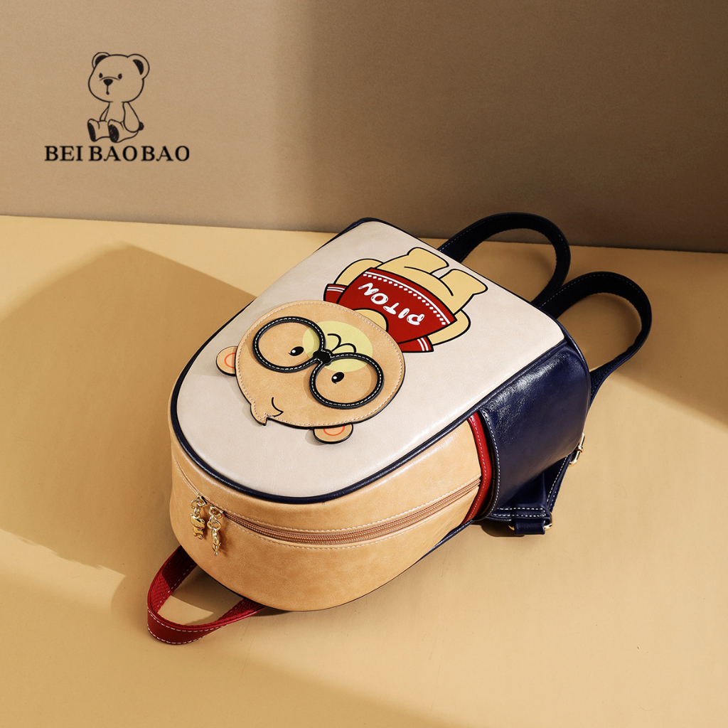Balo nữ gấu beibao xinh xỉnh size 25 cao 29 da siu đỉnh