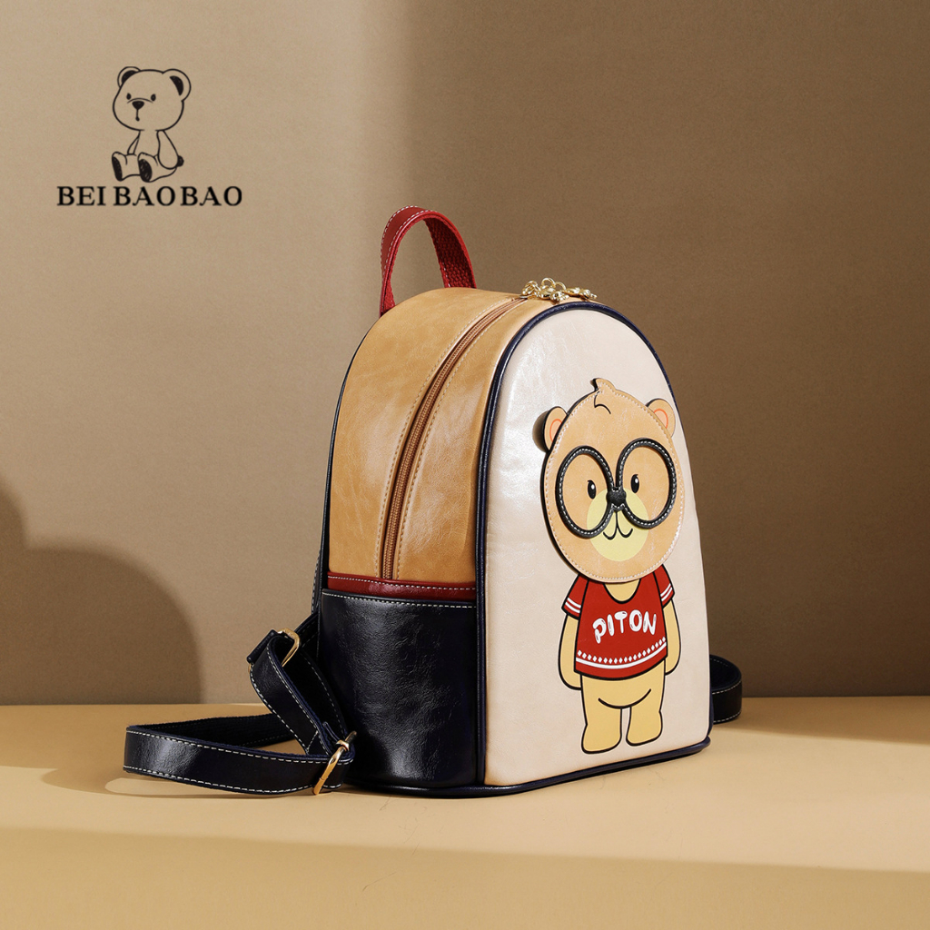 Balo nữ gấu beibao xinh xỉnh size 25 cao 29 da siu đỉnh