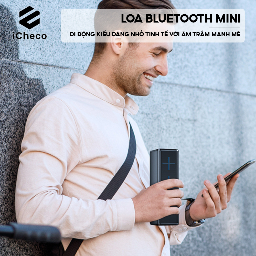 Loa bluetooth mini cầm tay ICHECO MC V13 không dây di động siêu trầm âm thanh hifi