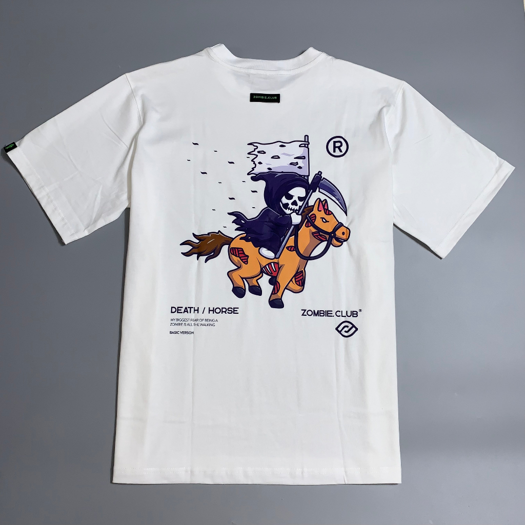 Áo thun Zombie Club x PAMIN Death And Horse vải thun cotton 100% định lượng 250gsm ZB010