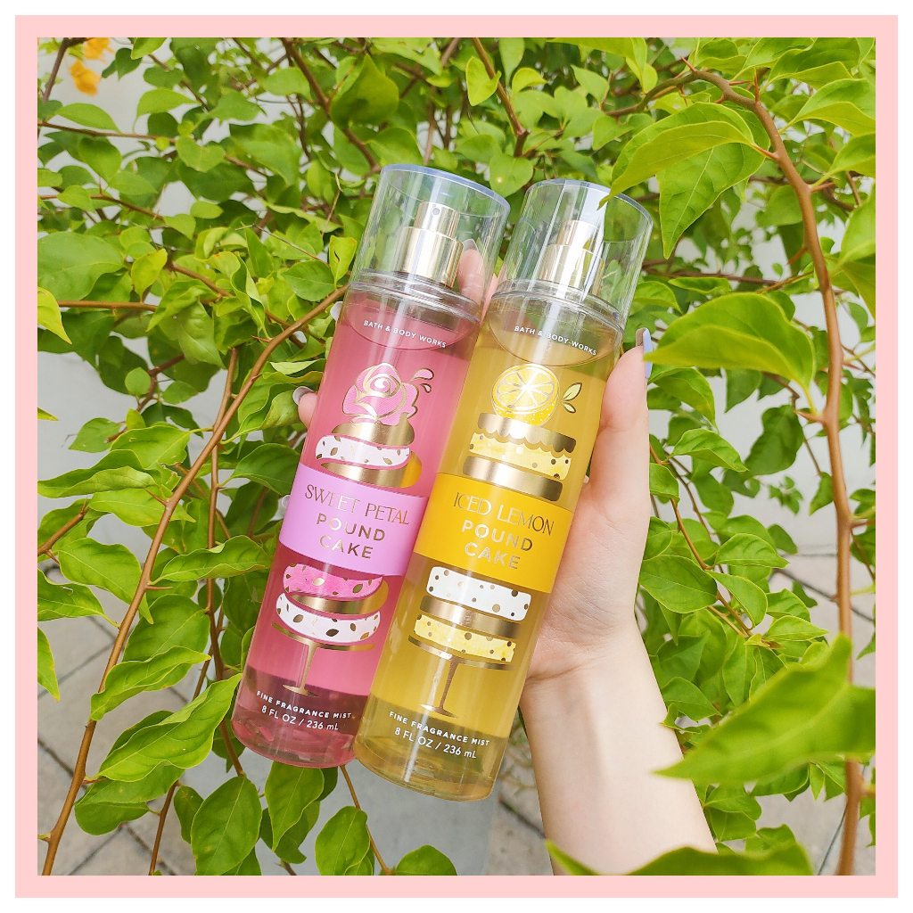 Bodymist Xịt thơm BBW hương bánh Sweet Petal Pound Cake / Iced Lemon Pound Cake