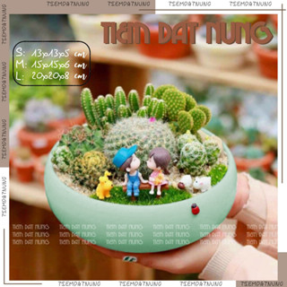  Ang bo gốm trồng sen đá bonsai chậu sứ trồng cây cảnh tiemdatnung 