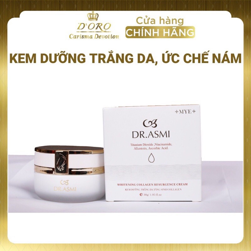 Kem ức chế nám tăng sinh collagen DORO-DR.ASMI – Làm Sáng, Đều Màu Da, Ngừa Nám Sạm_30g
