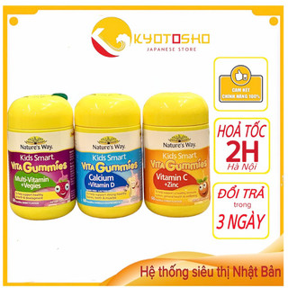 Kẹo dẻo Nature's Way Kids Smart Vita Gummies, Úc nhiều vị bổ sung vitamin, khoáng chất cho trẻ từ 2 tuổi