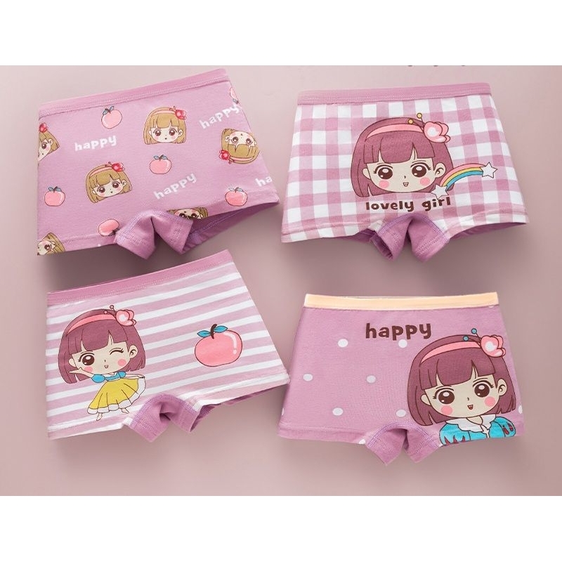 Quần Chip Đùi Bé Gái 🌸Sét 4 Quần phối màu công chúa dễ thương