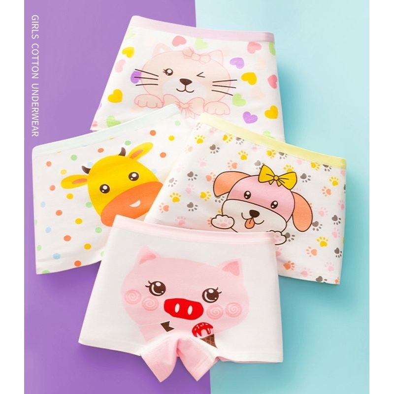 Quần Chip Đùi Bé Gái 🌸Sét 4 Quần phối màu công chúa dễ thương