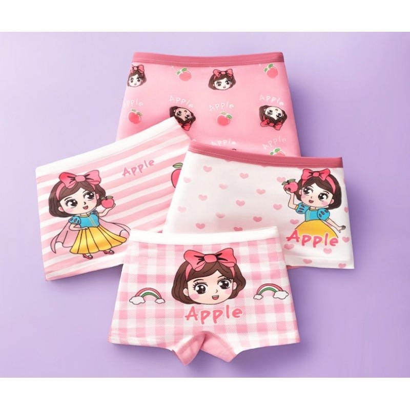 Quần Chip Đùi Bé Gái 🌸Sét 4 Quần phối màu công chúa dễ thương