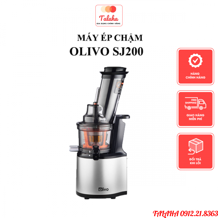Máy Ép Chậm OLIVO SJ200 Đa Năng - Ép Kiệt Bã 98% - Tốc Độ Chậm 39 vòng/phút - Dễ Vệ Sinh - Thương Hiệu Mỹ