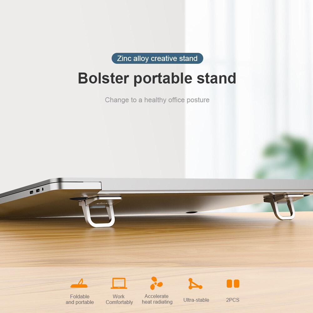 Đế đỡ tản nhiệt Nillkin Bolster portable stand cho Macbook, laptop siêu nhỏ gọn bằng kim loại