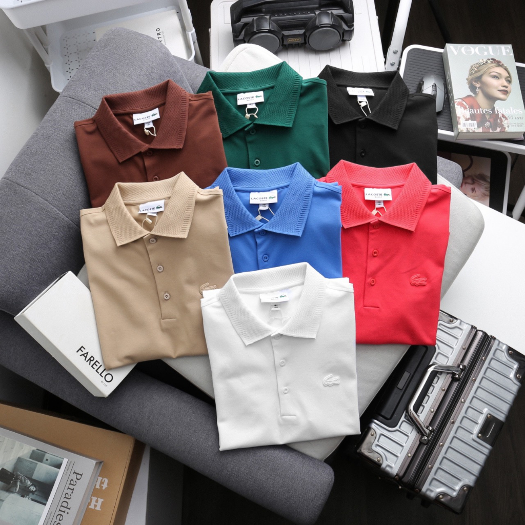 o polo nam cổ viền vải pique cotton xuất xịn co giãn mềm mịn , áo thun nam cổ bẻ bigsize ( 60kg - 120kg ) - ivan
