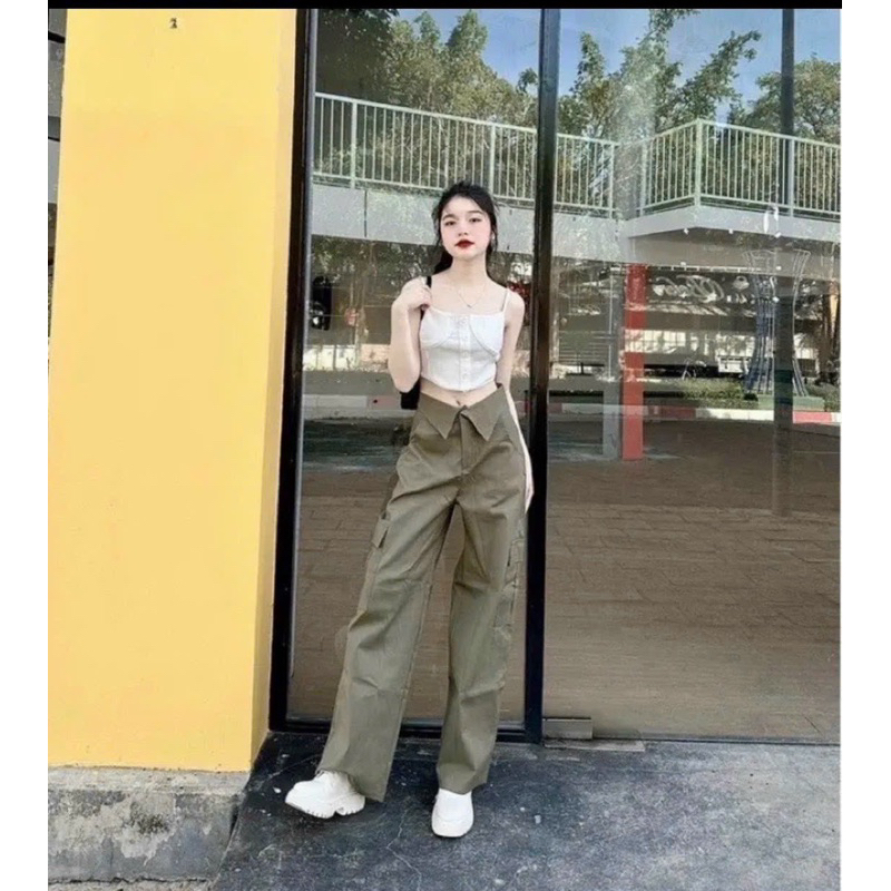 Quần kaki túi hộp ống suông siêu hót