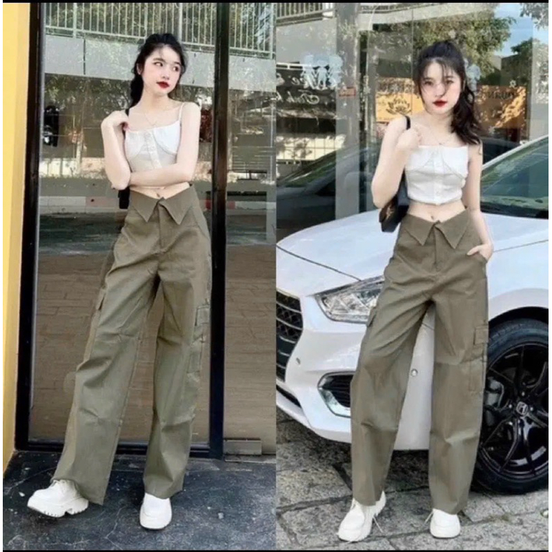 Quần kaki túi hộp ống suông siêu hót