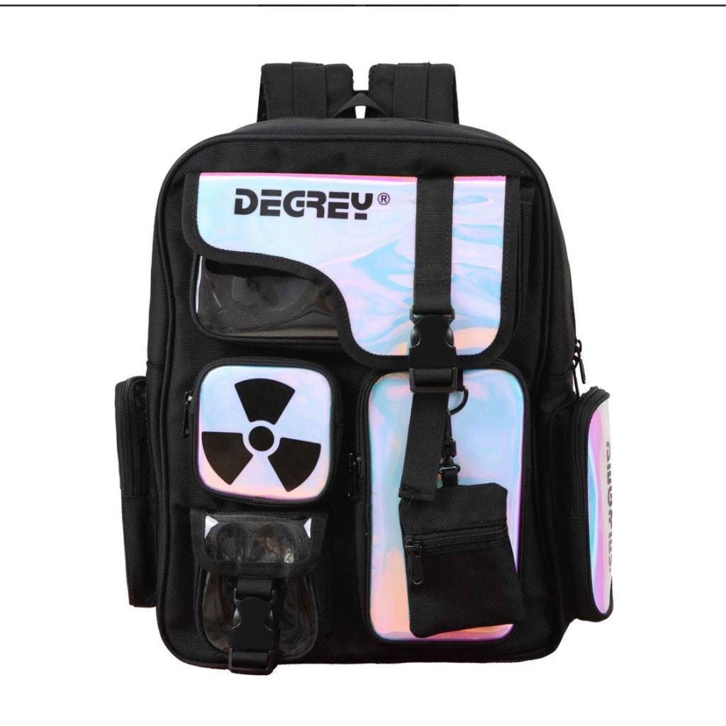 Balo Hologram phản quang 7 màu có cổng+cáp USB