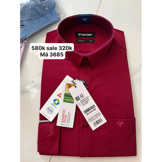 Áo sơ mi việt tiến giá mác 580k sale còn 250k Form slimfit