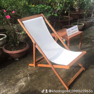 Ghế võng bigsize- Beach chair/ Garden chair xuất Âu gỗ tràm KT 1350x600x40mm, ghế thư giãn tắm nắng bãi biển, sân vườn