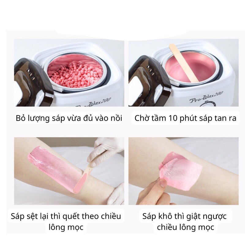 Sáp wax lông-Gói 100gr sáp dừa ,thơm sữa dừa ,độ bám lông cao