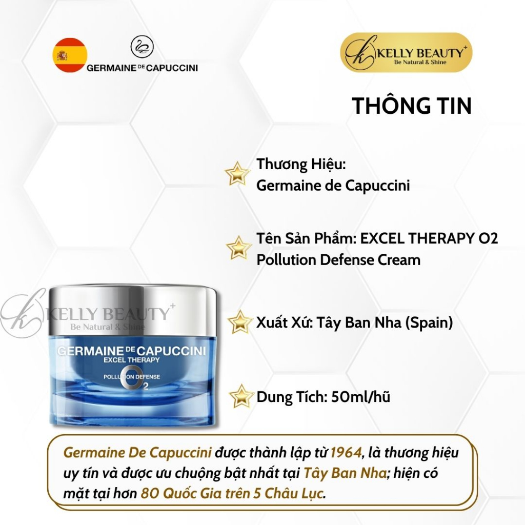 Kem Dưỡng Germaine ET O2 Pollution Defense Cream - Tăng Miễn Dịch Da, Ngừa Lão Hóa; Da Sáng và Tươi Trẻ - Kelly Beauty