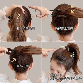 Cột tóc bằng tóc giả