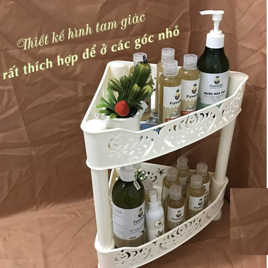 Kệ chữ nhật,tam giác 2 tầng, 3 tầng nhựa Việt Nhật  đa năng, kệ phòng tắm, nhà bếp đựng gia vị, chén bát