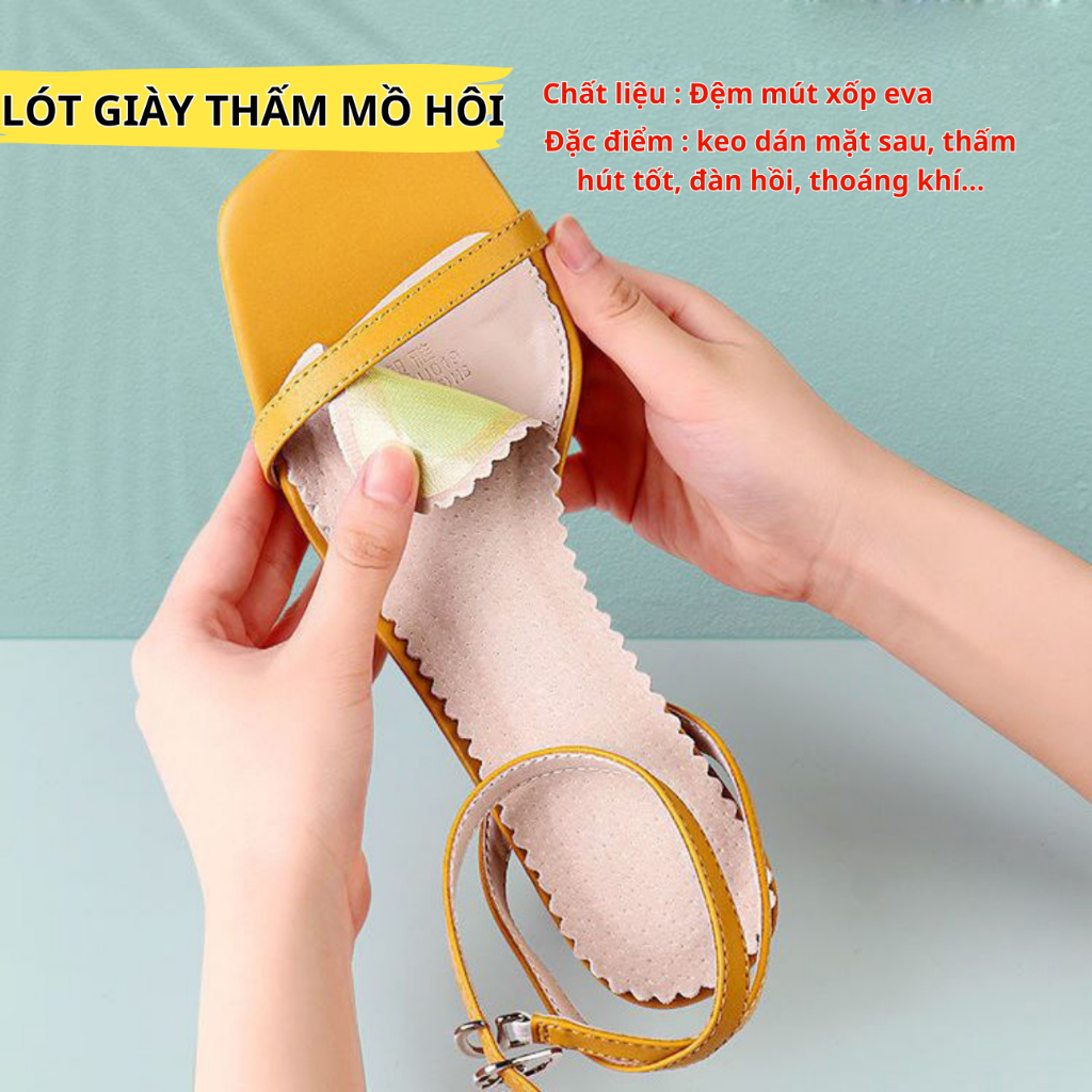 Lót giày thấm hút mồ hôi dành cho giày . Đệm dán giày êm chân giảm đau thấm hút mồ hôi