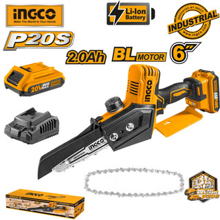Máy cưa xích mini 6'' dùng pin 20v ingco cgsli2068