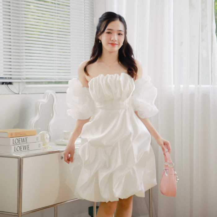 FELIX DRESS – ĐẦM DÀI XÒE NHẸ, THIẾT KẾ TẦNG LỚP NHÚN NỮ TÍNH