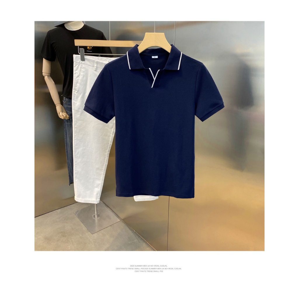 Áo thun nam polo tay ngắn mẫu mới đơn giãn dễ mặc dễ phối trang phục Ms 24